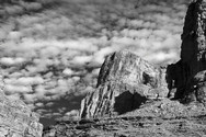 Grand Canyon Cliffs CloudsB&W337